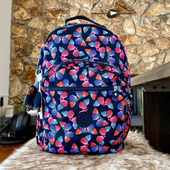 Kipling Bags Nwt Kipling Seoul Laptop Backpack Butterfly Poshmark